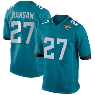 Jacksonville Jaguars Men's Caleb Ransaw Game Jersey - Teal