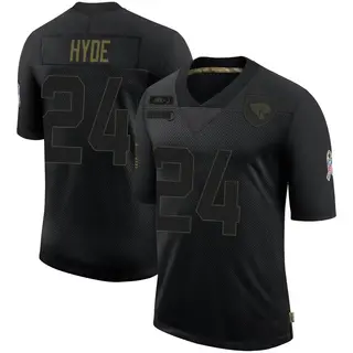 Jacksonville Jaguars Men's Carlos Hyde Limited 2020 Salute To Service Jersey - Black