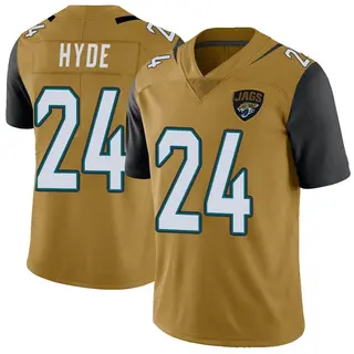 Jacksonville Jaguars Men's Carlos Hyde Limited Color Rush Vapor Untouchable Jersey - Gold