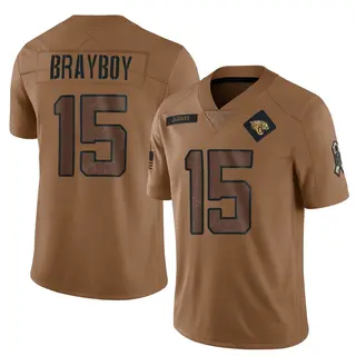 Jacksonville Jaguars Men's Chandler Brayboy Limited 2023 Salute To Service Jersey - Brown