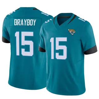 Jacksonville Jaguars Men's Chandler Brayboy Limited Vapor F.U.S.E. Jersey - Teal