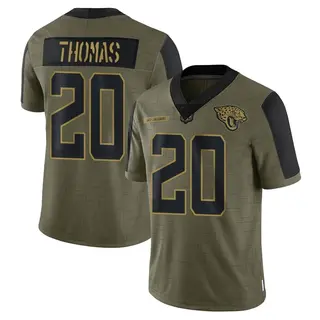 Jacksonville Jaguars Men's Daniel Thomas Limited 2021 Salute To Service Jersey - Olive