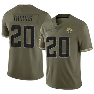 Jacksonville Jaguars Men's Daniel Thomas Limited 2022 Salute To Service Jersey - Olive