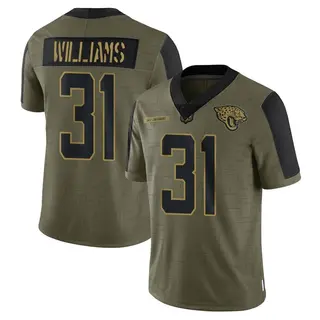 Jacksonville Jaguars Men's Darious Williams Limited 2021 Salute To Service Jersey - Olive