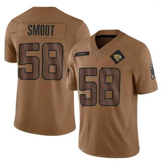 Jacksonville Jaguars Men's Dawuane Smoot Limited 2023 Salute To Service Jersey - Brown