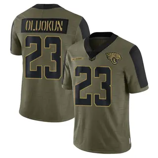 Jacksonville Jaguars Men's Foyesade Oluokun Limited 2021 Salute To Service Jersey - Olive