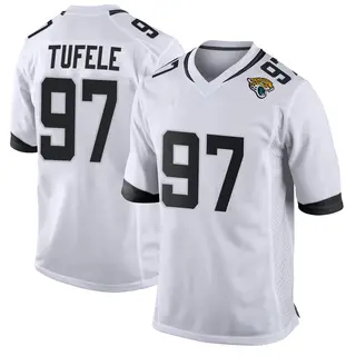 Jacksonville Jaguars Men's Jay Tufele Game Jersey - White