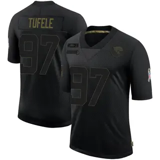 Jacksonville Jaguars Men's Jay Tufele Limited 2020 Salute To Service Jersey - Black