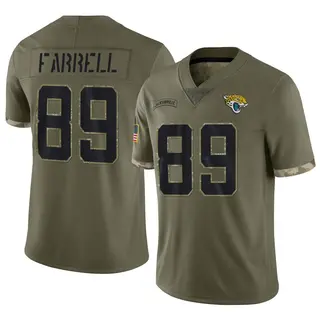 Jacksonville Jaguars Men's Luke Farrell Limited 2022 Salute To Service Jersey - Olive