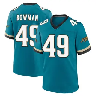 Jacksonville Jaguars Men's Shawn Bowman Game Prowler Throwback Jersey - Teal