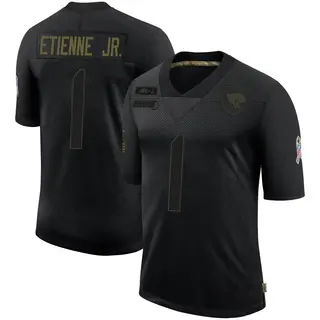 Jacksonville Jaguars Men's Travis Etienne Jr. Limited 2020 Salute To Service Jersey - Black