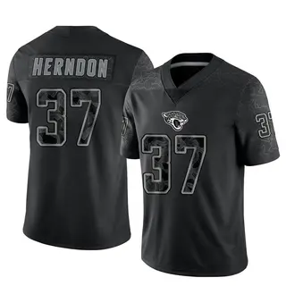 Jacksonville Jaguars Men's Tre Herndon Limited Reflective Jersey - Black