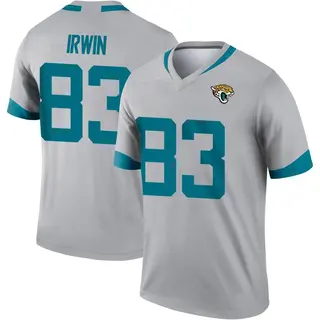 Jacksonville Jaguars Men's Trenton Irwin Legend Silver Inverted Jersey