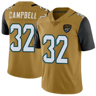 Jacksonville Jaguars Men's Tyson Campbell Limited Color Rush Vapor Untouchable Jersey - Gold
