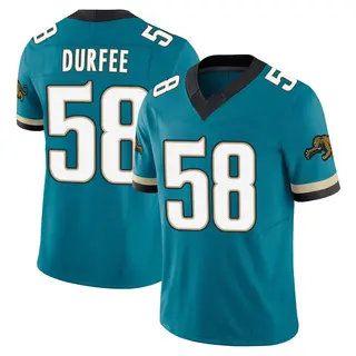 Jacksonville Jaguars Men's Zach Durfee Limited Prowler Throwback Vapor F.U.S.E. Jersey - Teal