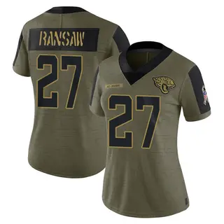 Jacksonville Jaguars Women's Caleb Ransaw Limited 2021 Salute To Service Jersey - Olive