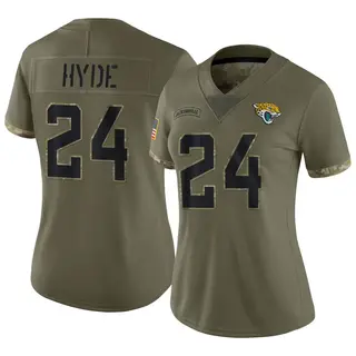 Jacksonville Jaguars Women's Carlos Hyde Limited 2022 Salute To Service Jersey - Olive