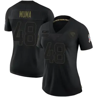 Jacksonville Jaguars Women's Chad Muma Limited 2020 Salute To Service Jersey - Black
