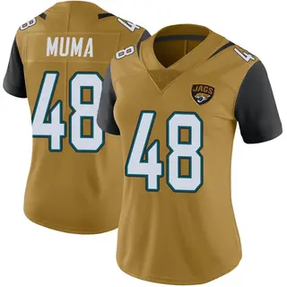 Jacksonville Jaguars Women's Chad Muma Limited Color Rush Vapor Untouchable Jersey - Gold