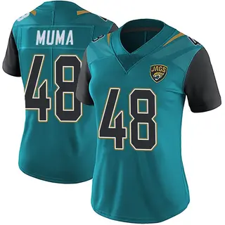 Jacksonville Jaguars Women's Chad Muma Limited Vapor Untouchable Team Color Jersey - Teal