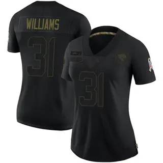 Jacksonville Jaguars Women's Darious Williams Limited 2020 Salute To Service Jersey - Black