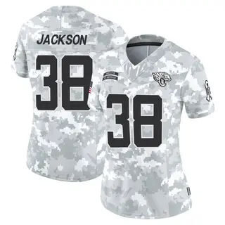 Jacksonville Jaguars Women's Ja'Quinden Jackson Limited 2024 Salute to Service Jersey - Arctic Camo