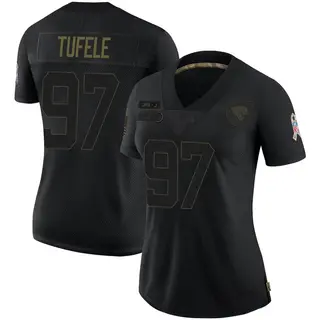 Jacksonville Jaguars Women's Jay Tufele Limited 2020 Salute To Service Jersey - Black