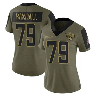 Jacksonville Jaguars Women's Kenny Randall Limited 2021 Salute To Service Jersey - Olive