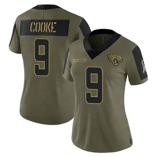 Jacksonville Jaguars Women's Logan Cooke Limited 2021 Salute To Service Jersey - Olive