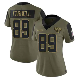 Jacksonville Jaguars Women's Luke Farrell Limited 2021 Salute To Service Jersey - Olive