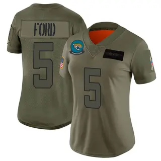 Jacksonville Jaguars Women's Rudy Ford Limited 2019 Salute to Service Jersey - Camo