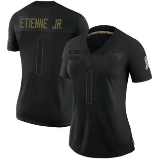 Jacksonville Jaguars Women's Travis Etienne Jr. Limited 2020 Salute To Service Jersey - Black