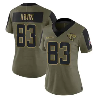Jacksonville Jaguars Women's Trenton Irwin Limited 2021 Salute To Service Jersey - Olive