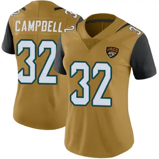 Jacksonville Jaguars Women's Tyson Campbell Limited Color Rush Vapor Untouchable Jersey - Gold