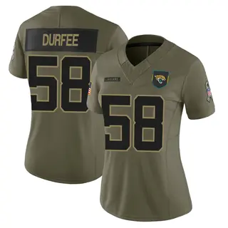 Jacksonville Jaguars Women's Zach Durfee Limited 2025 Salute to Service Jersey - Olive