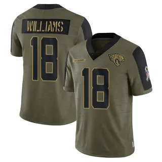 Jacksonville Jaguars Youth CJ Williams Limited 2021 Salute To Service Jersey - Olive