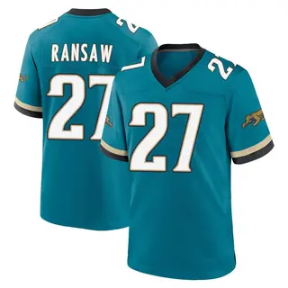 Jacksonville Jaguars Youth Caleb Ransaw Game Prowler Throwback Jersey - Teal