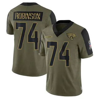 Jacksonville Jaguars Youth Cam Robinson Limited 2021 Salute To Service Jersey - Olive