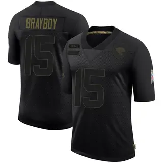 Jacksonville Jaguars Youth Chandler Brayboy Limited 2020 Salute To Service Jersey - Black