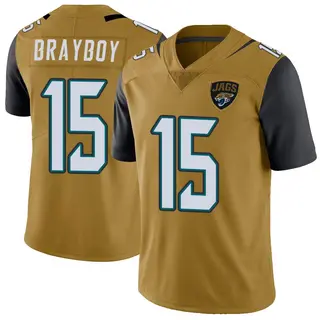 Jacksonville Jaguars Youth Chandler Brayboy Limited Color Rush Vapor Untouchable Jersey - Gold