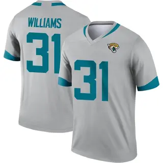 Jacksonville Jaguars Youth Darious Williams Legend Silver Inverted Jersey