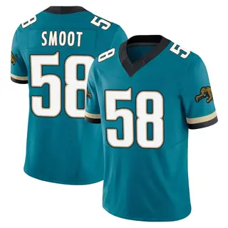 Jacksonville Jaguars Youth Dawuane Smoot Limited Prowler Throwback Vapor F.U.S.E. Jersey - Teal