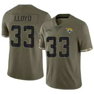 Jacksonville Jaguars Youth Devin Lloyd Limited 2022 Salute To Service Jersey - Olive