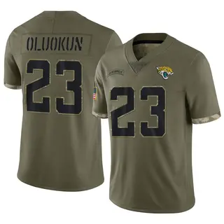 Jacksonville Jaguars Youth Foyesade Oluokun Limited 2022 Salute To Service Jersey - Olive
