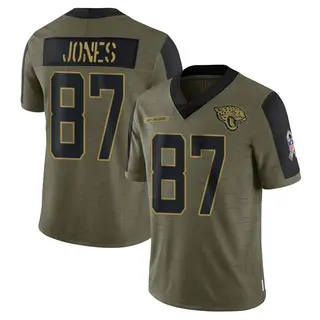 Jacksonville Jaguars Youth J.J. Jones Limited 2021 Salute To Service Jersey - Olive