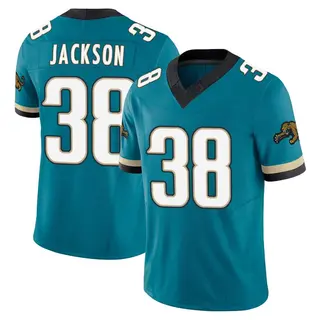 Jacksonville Jaguars Youth Ja'Quinden Jackson Limited Prowler Throwback Vapor F.U.S.E. Jersey - Teal