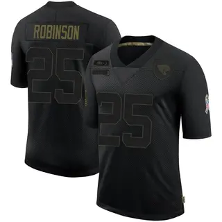 Jacksonville Jaguars Youth James Robinson Limited 2020 Salute To Service Jersey - Black
