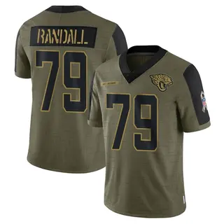 Jacksonville Jaguars Youth Kenny Randall Limited 2021 Salute To Service Jersey - Olive