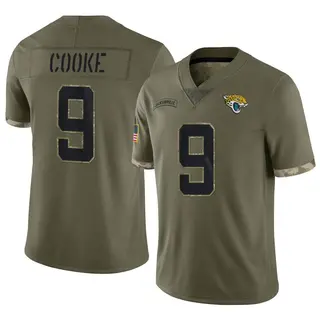 Jacksonville Jaguars Youth Logan Cooke Limited 2022 Salute To Service Jersey - Olive