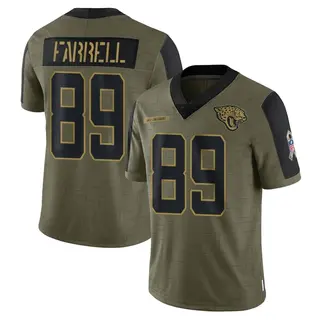 Jacksonville Jaguars Youth Luke Farrell Limited 2021 Salute To Service Jersey - Olive